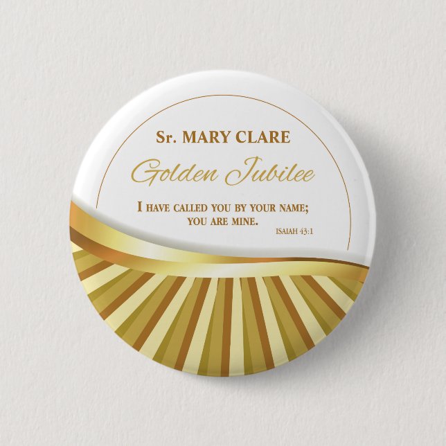 Personalize, Golden Jubilee of Religious Life, Button (Front)