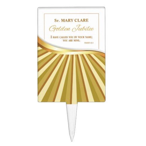 Personalize Golden Jubilee of Religious Life Cake Topper