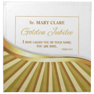 Personalize, Golden Jubilee of Religious Life Cloth Napkin