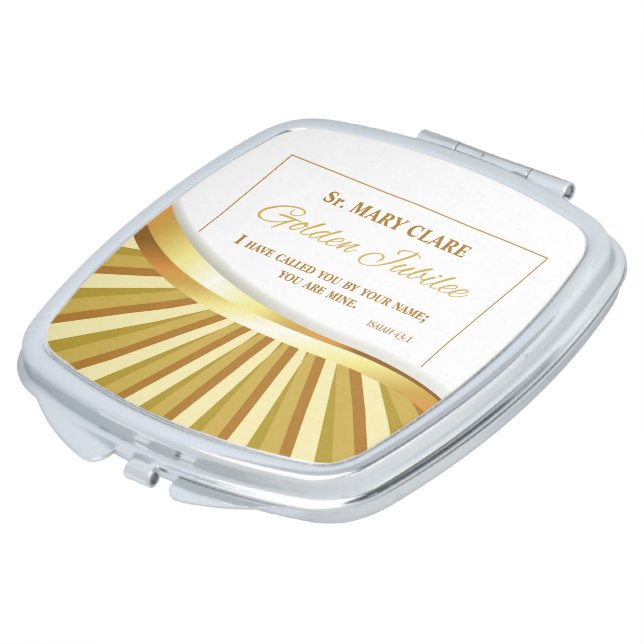Personalize, Golden Jubilee of Religious Life Compact Mirror (Turned)