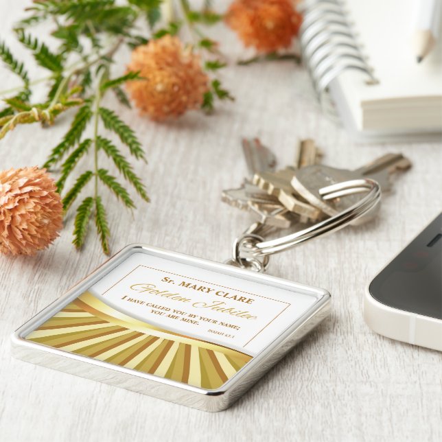 Personalize, Golden Jubilee of Religious Life Keychain (Side)