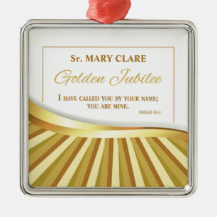 Personalize, Golden Jubilee of Religious Life Metal Ornament