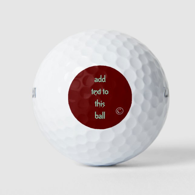 Personalize Golf Balls (Front)