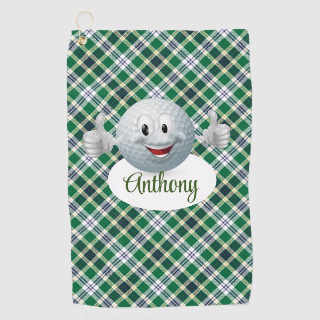 Personalize Golf Emoji  Golf Towel (Front)