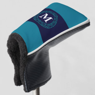 Personalize Golf Head Cover Initial for Dad Blue