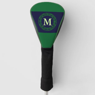 Personalize Golf Head Cover Initial for Dad Green
