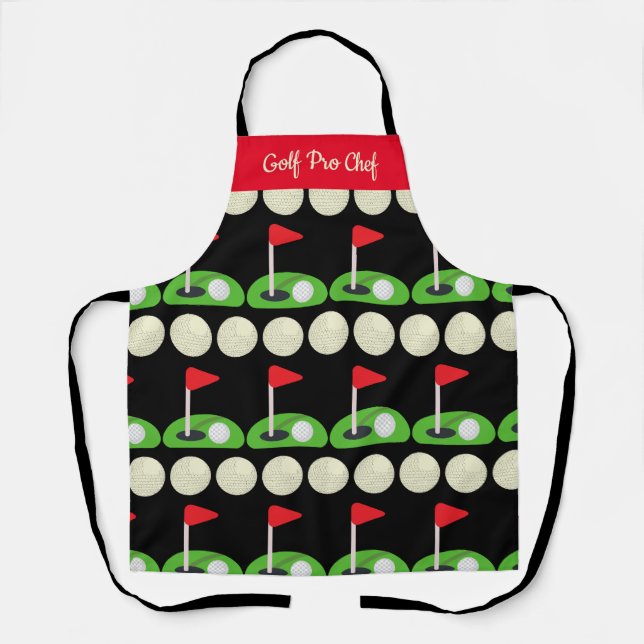 Personalize Golf Pro Chef All-Over Print Apron (Front)