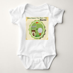 Personalize Golf Theme Aspiring Golfer Baby Bodysuit