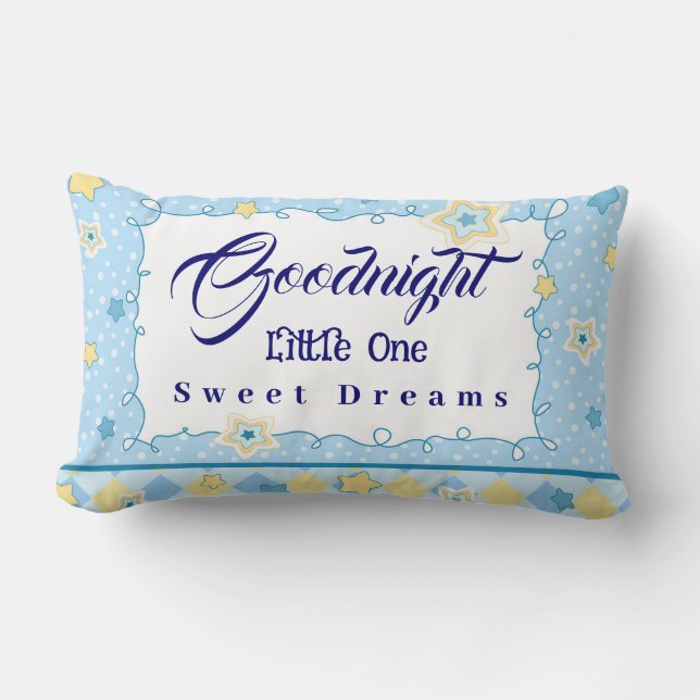 Personalize Goodnight Little One Sweet Dreams Lumbar Pillow (Front)