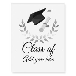 Personalize Graduation Temporary Tattoos