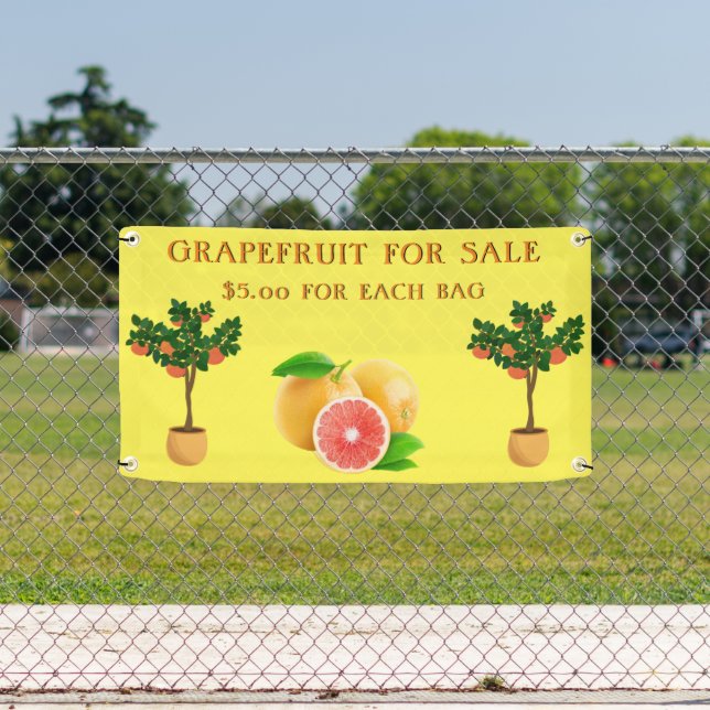 Personalize Grapefruit For Sale Fruit Stand  Banner (Insitu)