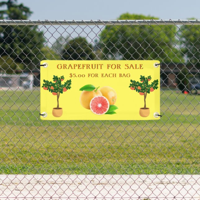Personalize Grapefruit For Sale Fruit Stand Banner (Insitu)