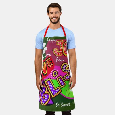 Personalize Graphic typography-Over Print Apron