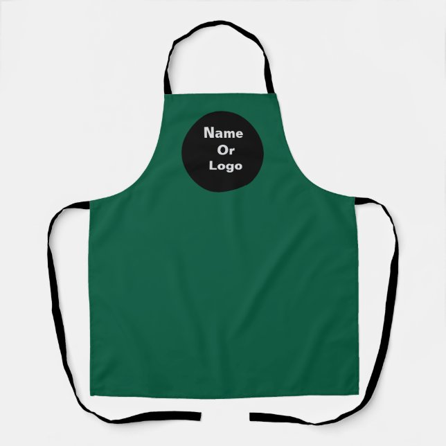 Personalize Green Logo  Apron (Front)