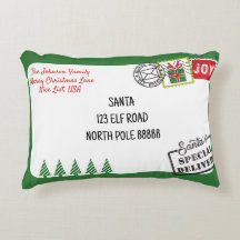 Personalize Green Santa Letter Christmas