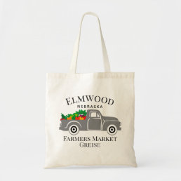 Personalize Grey Farm Pickup Farmers Market Tote Bag