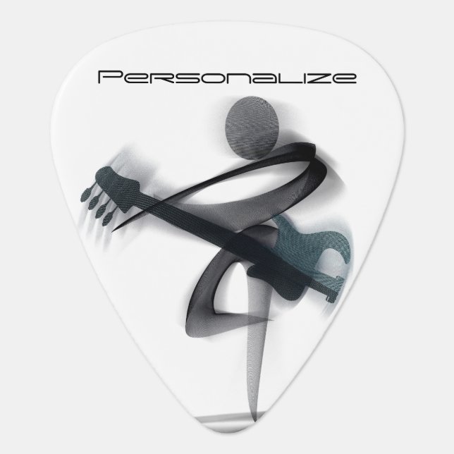 Personalize Guitar 🎸 Player - Abstract Guitar Pick (Front)