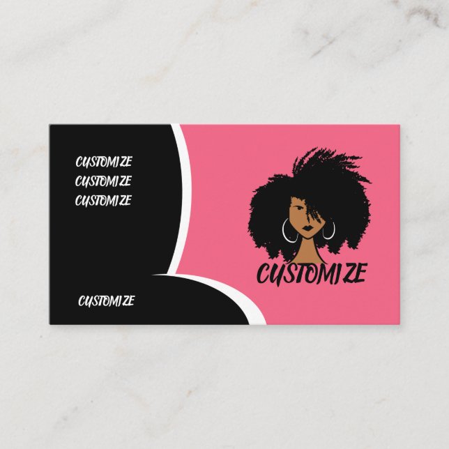 Personalize Hair Salon Business Card (Front)
