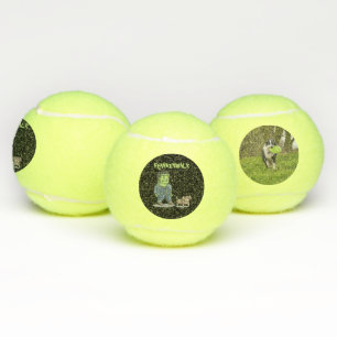 Personalize Halloween Frankenwalk Funny Dog Tennis Balls