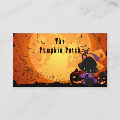 Personalize Halloween Store _ Pumpkin Patch Business Card