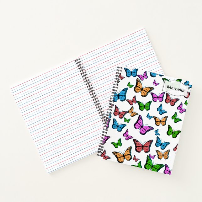 Personalize Handwriting Penmanship Full Size Notebook (Inside)