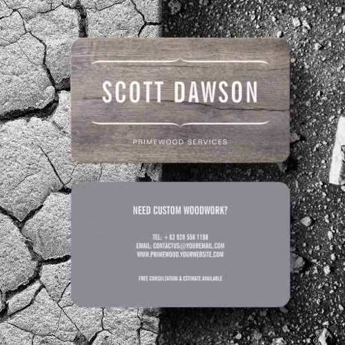 Personalize Handyman Construction Woodwork Business Card