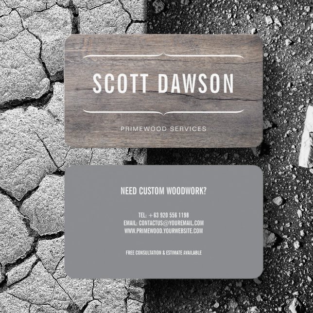 Personalize Handyman Construction Woodwork Business Card (Personalize with your business card details)