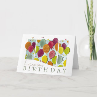 Personalize Happy Birthday Balloons Card