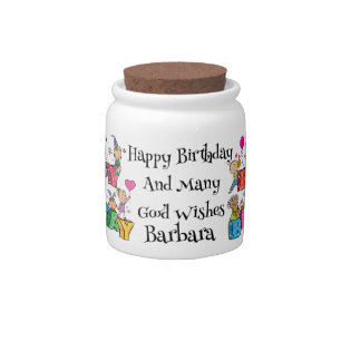Personalize Happy Birthday Candy Jar