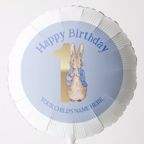 Personalize Happy birthday Name Peter the Rabbit Balloon