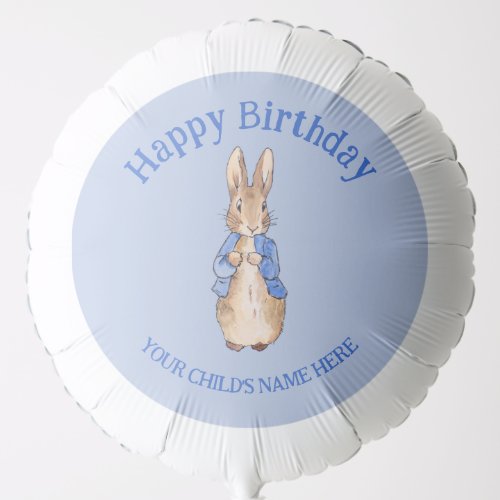 Personalize Happy birthday Name Peter the Rabbit Balloon