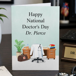 Personalize Happy Doctor's Day Doctor Office Card
