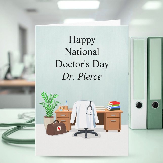 Personalize Happy Doctor's Day Doctor Office  Card (Creator Uploaded)