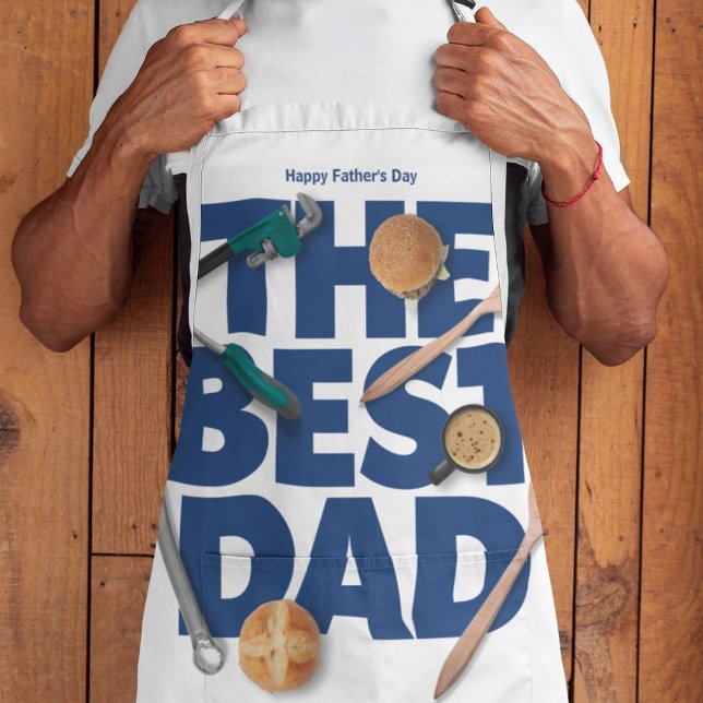 Personalize Happy Father's Day | The Best Dad Apron (Creator Uploaded)