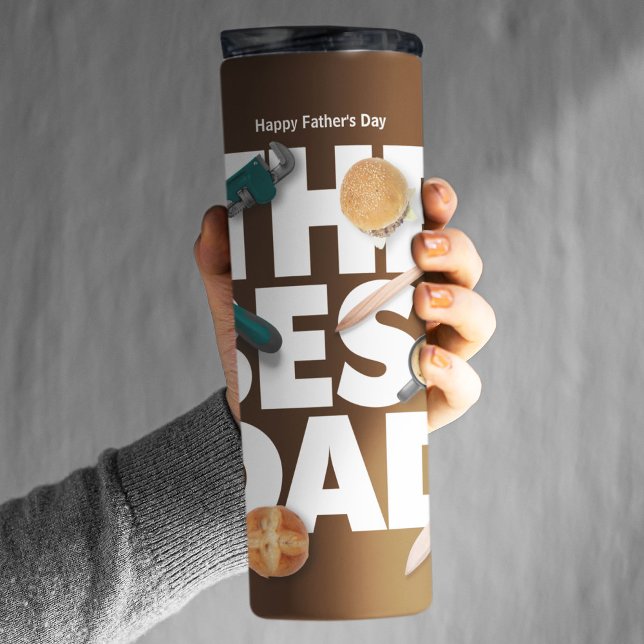 Personalize Happy Father's Day | The Best Dad-Dark Thermal Tumbler (Creator Uploaded)