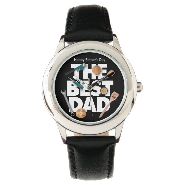 Personalize Happy Father's Day | The Best Dad-Dark Watch (Front)