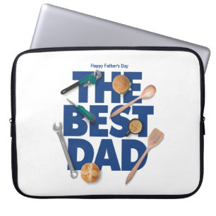Personalize Happy Father's Day   The Best Dad Laptop Sleeve