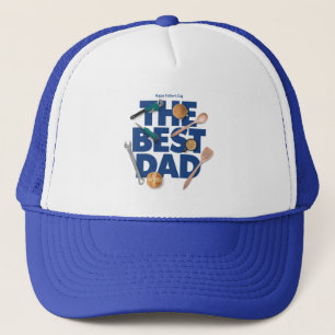 Personalize Happy Father's Day The Best Dad Trucker Hat