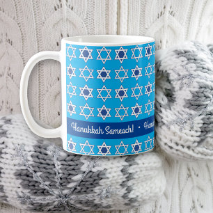 Personalize Happy Hanukkah Greeting Mug