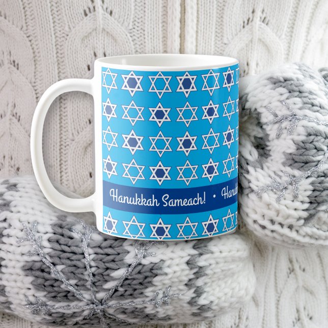 Personalize Happy Hanukkah Greeting Mug (Creator Uploaded)