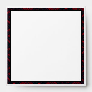 Personalize Happy Holidays Red Plaid Envelope