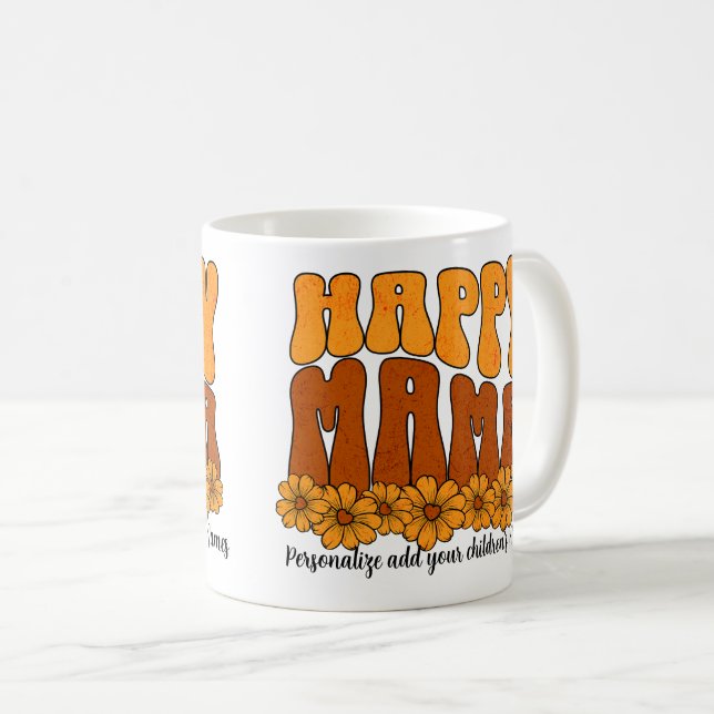 Personalize Happy Mama Browns Coffee Mug (Front Right)
