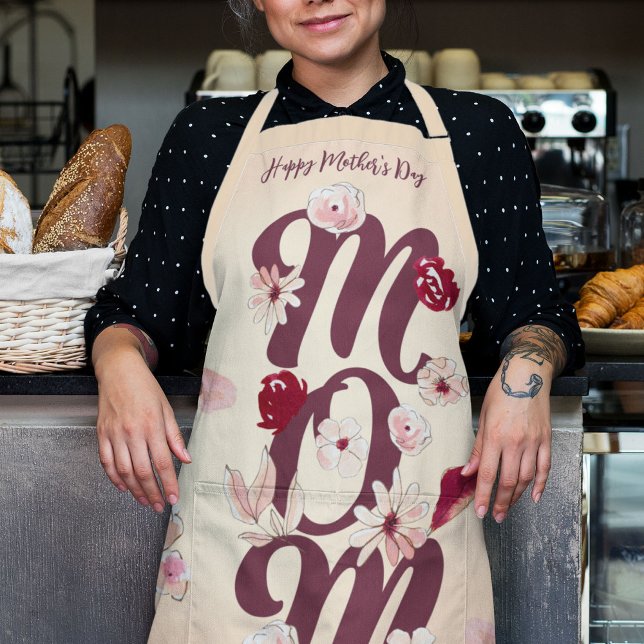 Personalize Happy Mother's Day Mom Apron (Creator Uploaded)