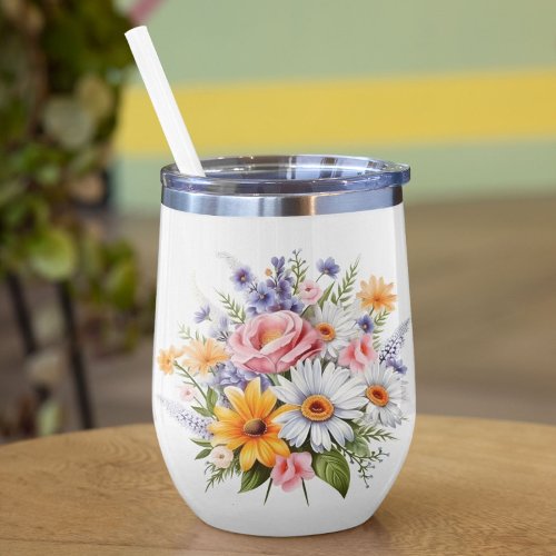 Personalize Happy Mothers Day  Thermal Wine Tumbler