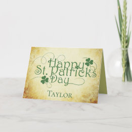 Personalize Happy St Patricks Day Card