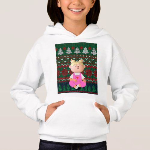 Personalize Head and Name Christmas Hoodie