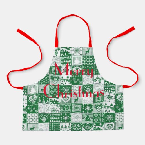 Personalize HEART GINGERBREAD CHRISTMAS TREE Apron