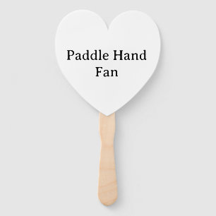 personalize  Heart Paddle Hand Fan