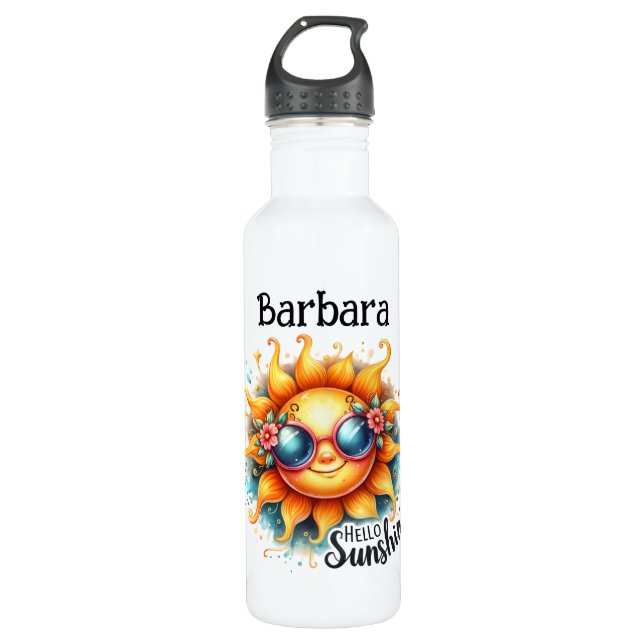 Personalize Hello Sunshine Stainless Steel Water Bottle (Front)