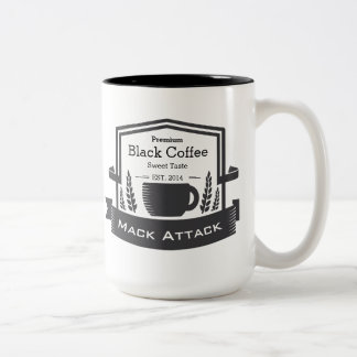 Personalize Hipster Retro Coffee Established Date Two-Tone Coffee Mug